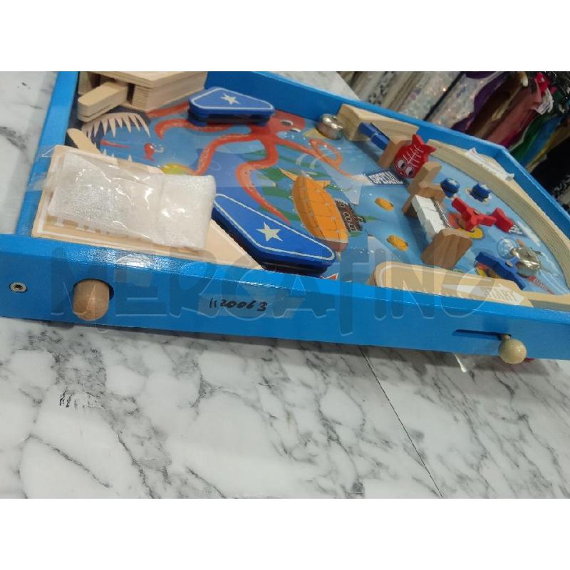 GIOCO FLIPPER LEGNO AZZURRO DISEGNI SOTTOMARINI | Mercatino dell'Usato Benevento 3