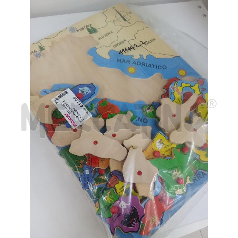 GIOCO LEGNO PUZZLE ITALIA+EUROPA | Mercatino dell'Usato Benevento 2