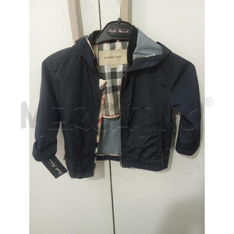 GIUBBINO BAMBINO A VENTO BLU BURBERRY INTERNO QUADRETTATO | Mercatino dell'Usato Benevento 1