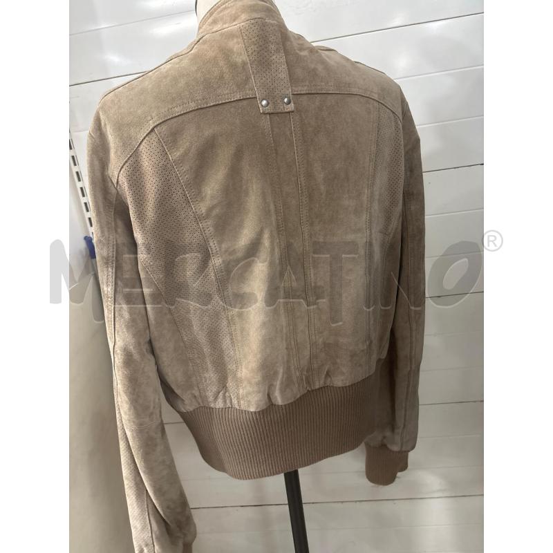 GIUBBINO DONNA SCAMOSCIATO MARRONE VERA PELLE CONBIPEL | Mercatino dell'Usato Benevento 2