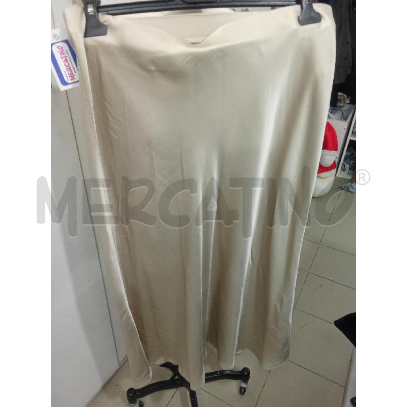 GONNA AMPIA BEIGE SATIN MIDI  | Mercatino dell'Usato Benevento 1