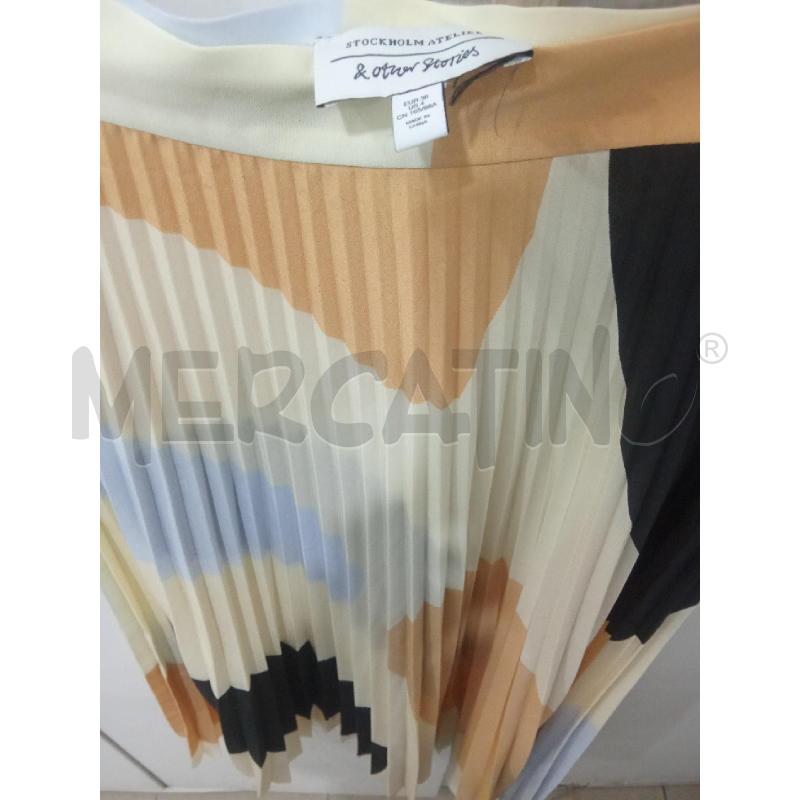 GONNA BEIGE NERA E ARANCIO PLISSETTATA STOCKHOL ATELIER | Mercatino dell'Usato Benevento 3
