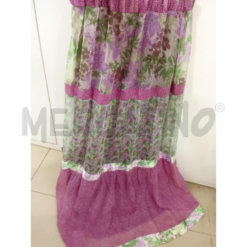 GONNA LUNGA VIOLA E VERDE LIU JO 100% SETA | Mercatino dell'Usato Benevento 3