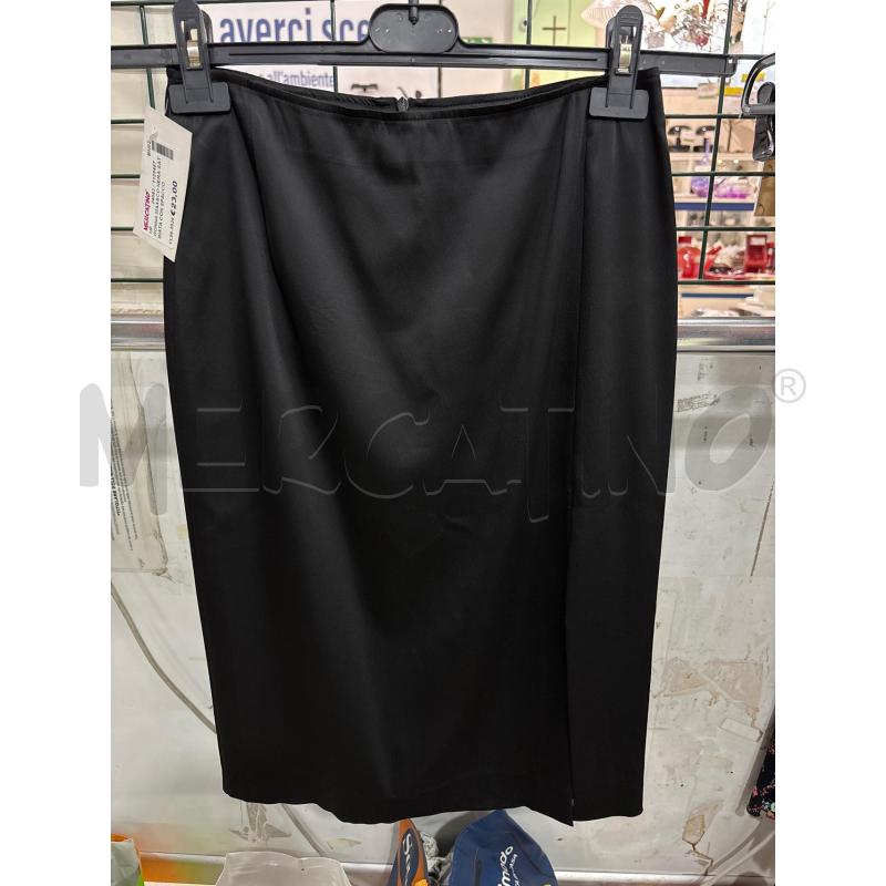 GONNA MAX&CO NERA SATINATA CON SPACCO  | Mercatino dell'Usato Benevento 1