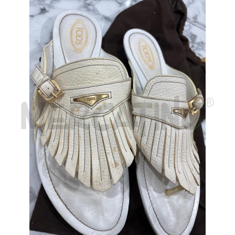 INFRADITO DONNA TOD'S BIANCO PANNA FRANGE  | Mercatino dell'Usato Benevento 3