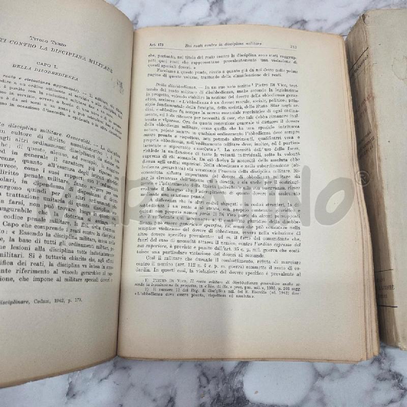 I CODICI PENALI MILITARI VOL 1 E 2,1951 | Mercatino dell'Usato Benevento 4