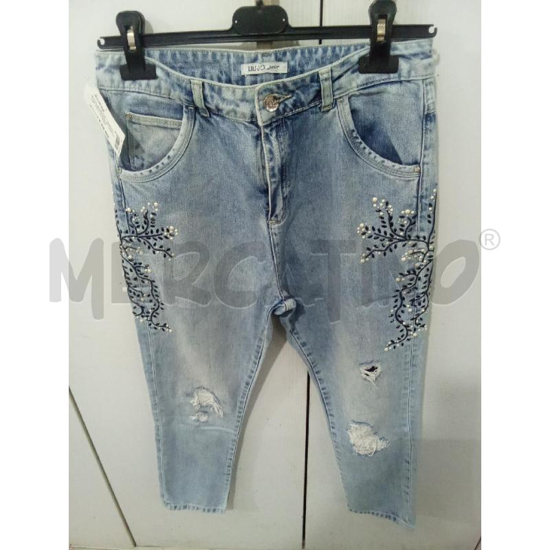 JEANS BAMBINA SFUMATO LIU JO CON ALBERO RAMI PERLINE  | Mercatino dell'Usato Benevento 1