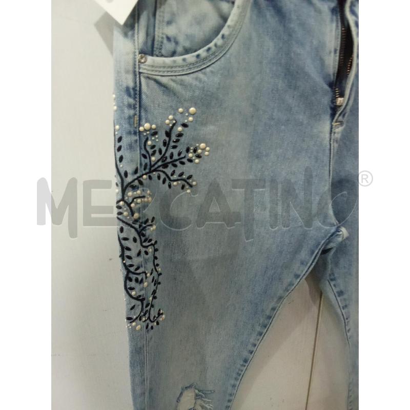JEANS BAMBINA SFUMATO LIU JO CON ALBERO RAMI PERLINE  | Mercatino dell'Usato Benevento 4