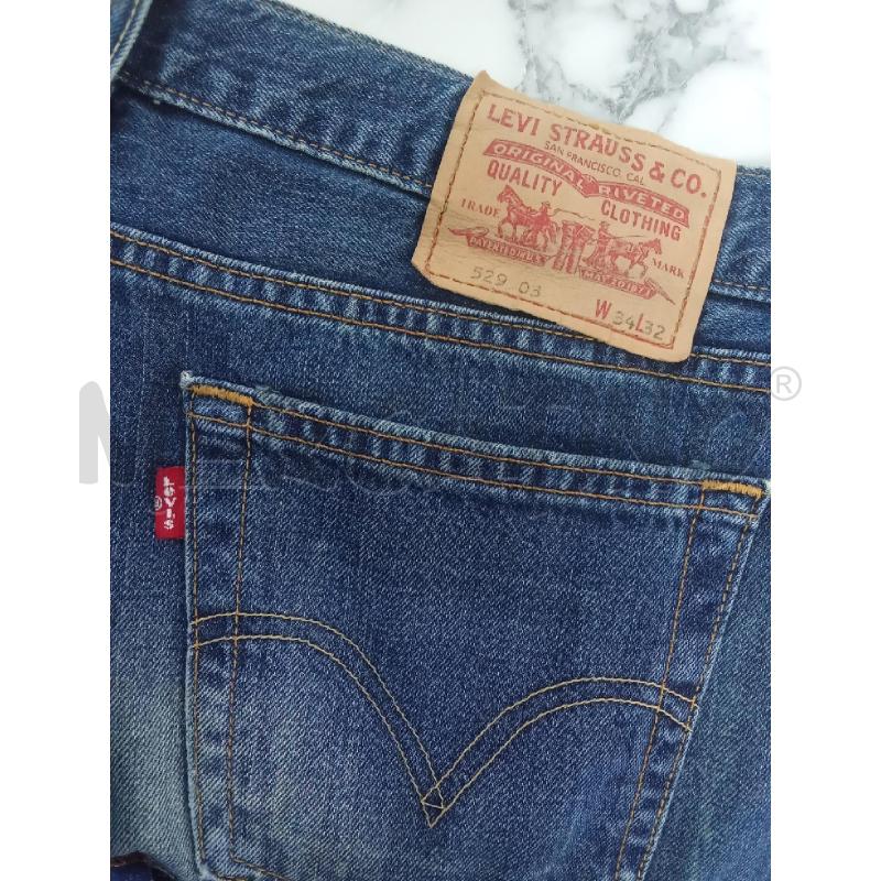 JEANS DONNA DENIM SCURO VINTAGE LARGO SFUMATO LEVIS | Mercatino dell'Usato Benevento 3
