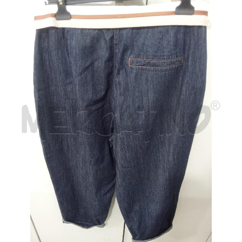 JEANS DONNA PALLONCINO SCURO MOTIVI BANDA MARRONE IN VITA  | Mercatino dell'Usato Benevento 3