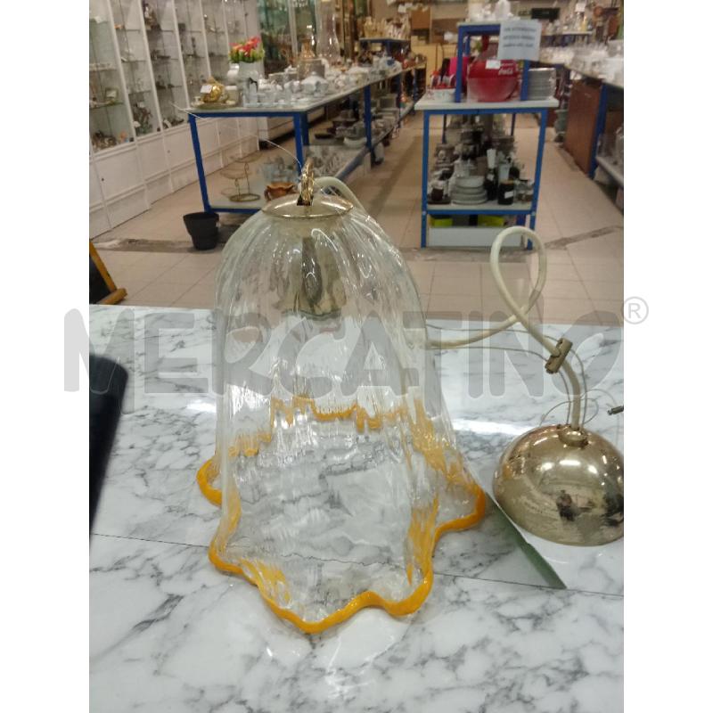 LAMPADARIO MURANO BORDO GIALLO | Mercatino dell'Usato Benevento 1