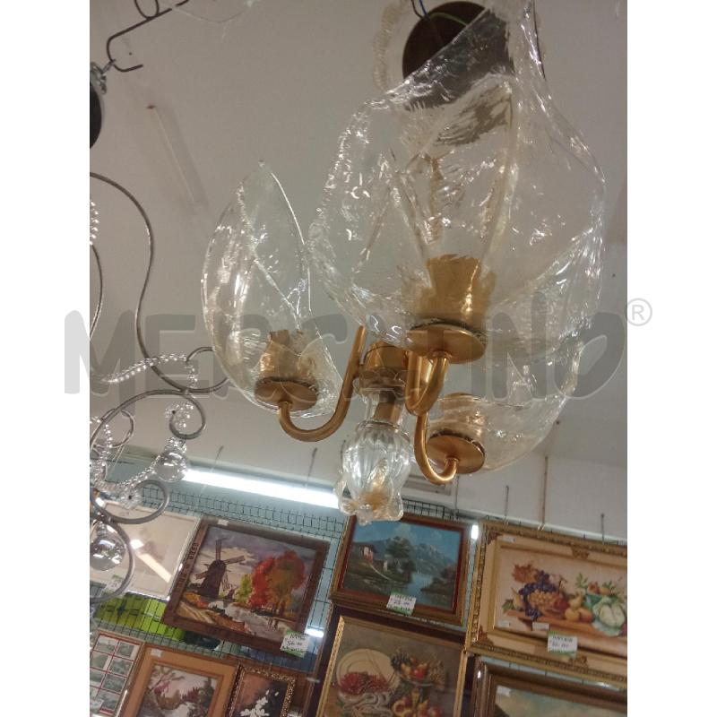 LAMPADARIO MURANO R BRACCIA FOGLIE | Mercatino dell'Usato Benevento 1