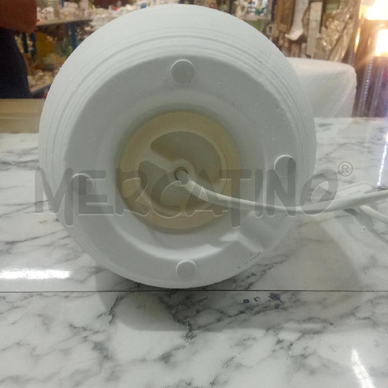 LAMPADA CER BIANCA FIORELLINI FORATI  | Mercatino dell'Usato Benevento 3
