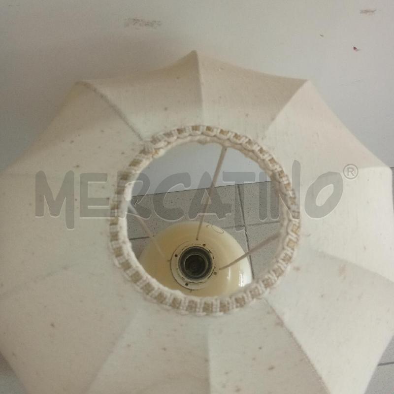 LAMPADA CER GIALLA FIOCCO DORATO CALOTTA STOFFA | Mercatino dell'Usato Benevento 2