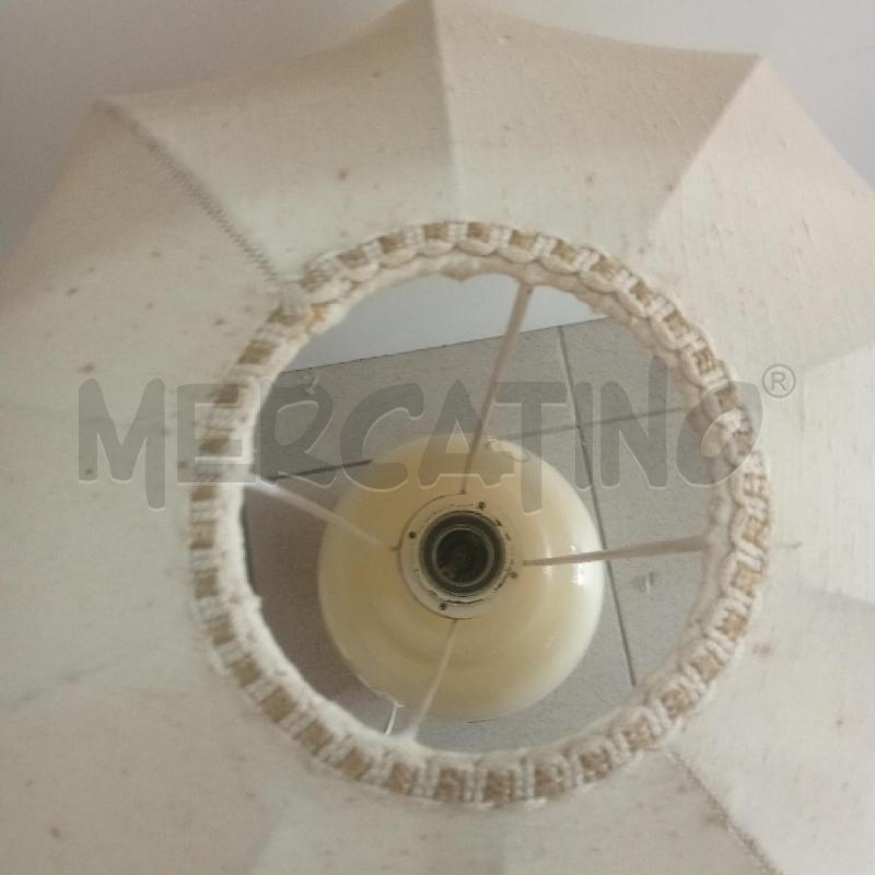 LAMPADA CER GIALLA FIOCCO DORATO CALOTTA STOFFA | Mercatino dell'Usato Benevento 4
