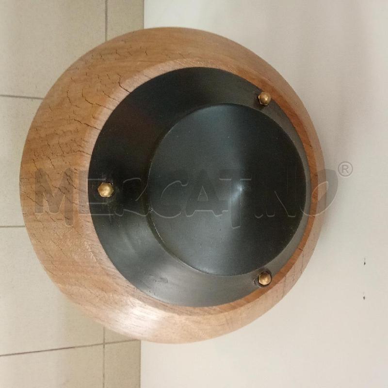 LAMPADA DA GIARDINO METALLO CERCHI LEGNO | Mercatino dell'Usato Benevento 4