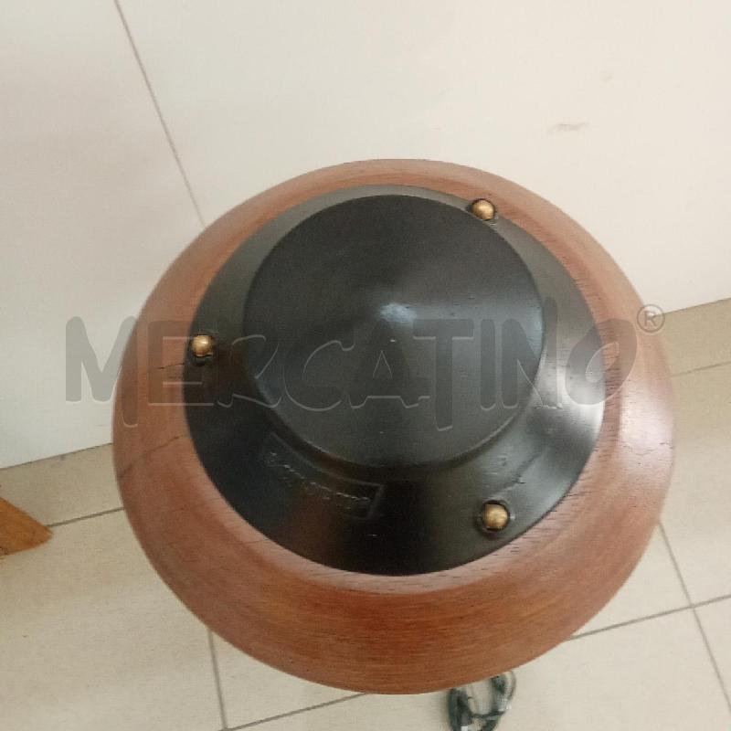 LAMPADA DA GIARIDINO METALLO CERCHI LEGNO | Mercatino dell'Usato Benevento 3