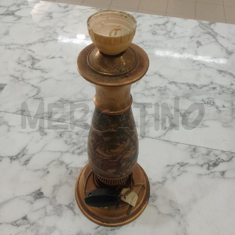 LAMPADA DA SISTEMARE MARRONE DISEGNI TERRACOTTA | Mercatino dell'Usato Benevento 1