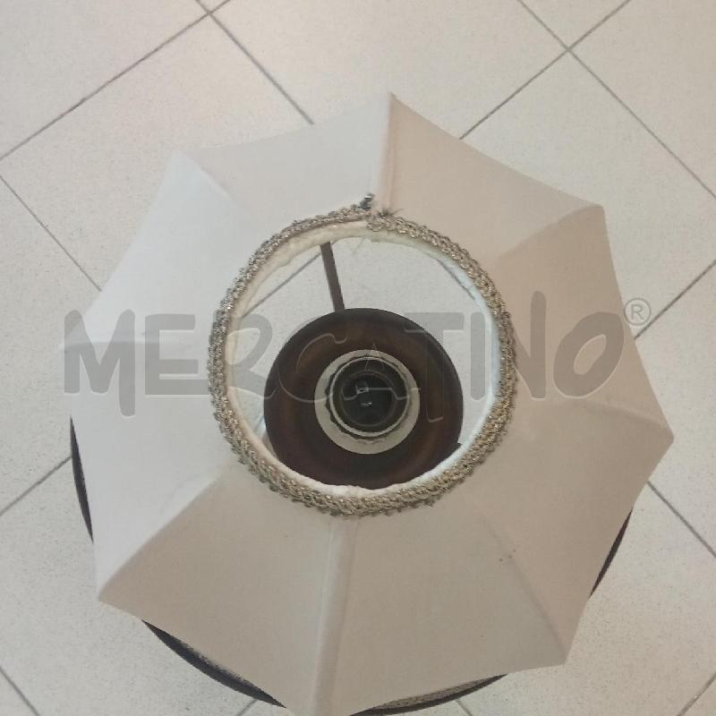 LAMPADA DORATA CALOTTA BEIGE STOFFA  | Mercatino dell'Usato Benevento 3