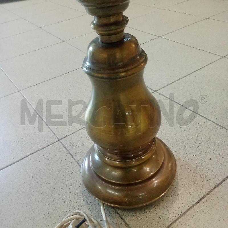 LAMPADA DORATA CALOTTA BEIGE STOFFA  | Mercatino dell'Usato Benevento 4