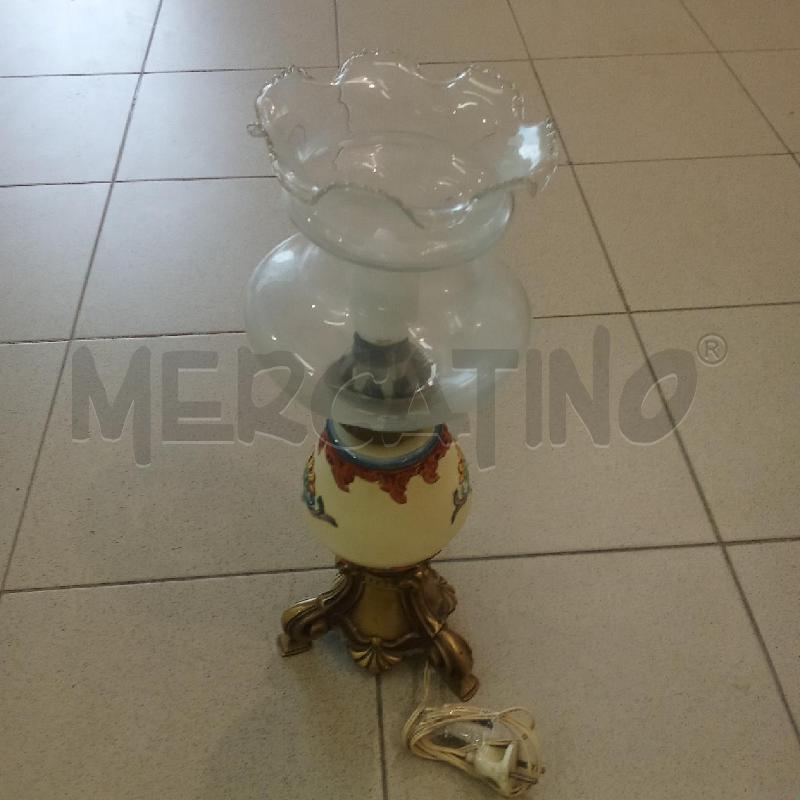 LAMPADA DORATA CER INS DISEGNI ROSSI CALOTTA VETRO | Mercatino dell'Usato Benevento 2