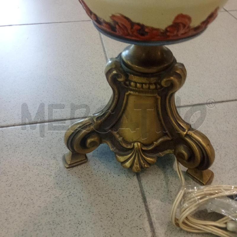 LAMPADA DORATA CER INS DISEGNI ROSSI CALOTTA VETRO | Mercatino dell'Usato Benevento 4