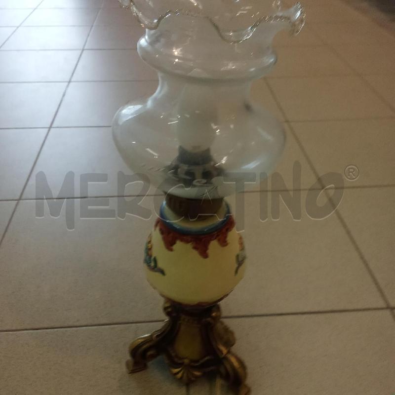 LAMPADA DORATA CER INS DISEGNI ROSSI CALOTTA VETRO | Mercatino dell'Usato Benevento 5