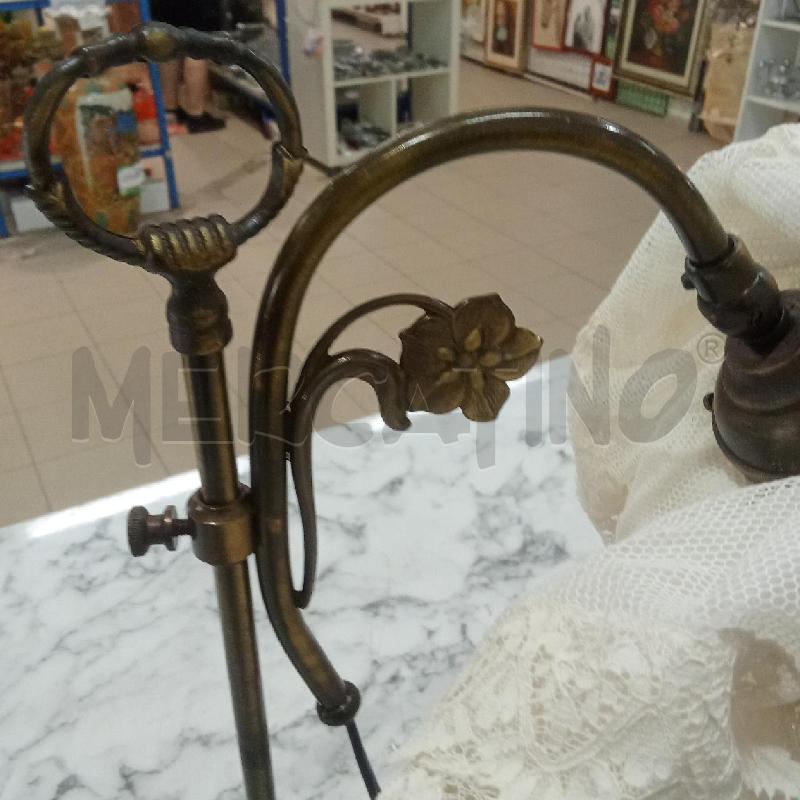 LAMPADA METALLO MARRONE CALOTTA BIANCA | Mercatino dell'Usato Benevento 5