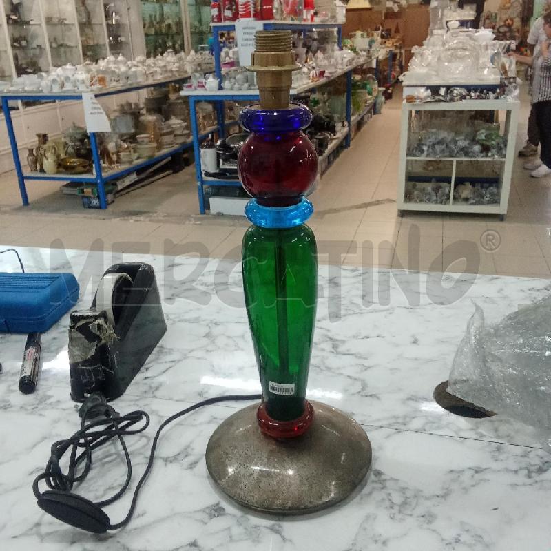 LAMPADA MURANO DA TAVOLO VETRO VERDE ROSSO  | Mercatino dell'Usato Benevento 1