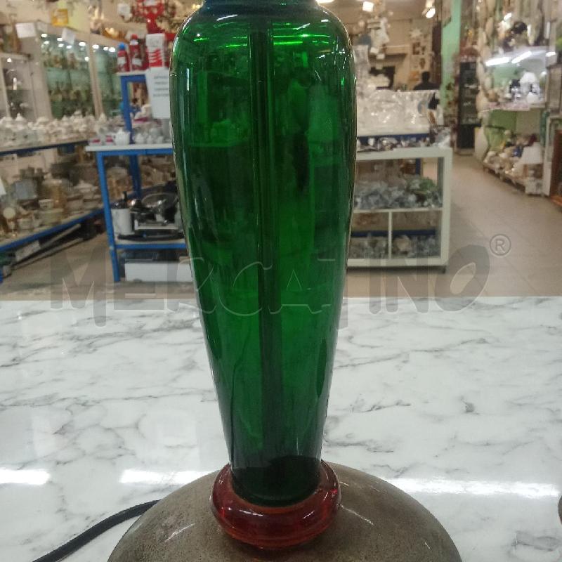 LAMPADA MURANO DA TAVOLO VETRO VERDE ROSSO  | Mercatino dell'Usato Benevento 3