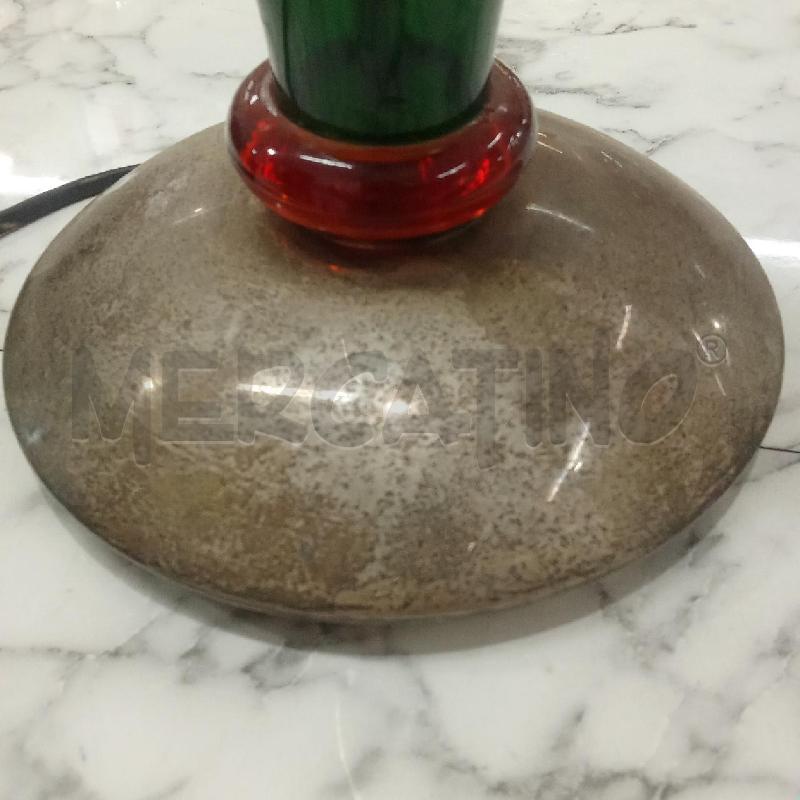 LAMPADA MURANO DA TAVOLO VETRO VERDE ROSSO  | Mercatino dell'Usato Benevento 4