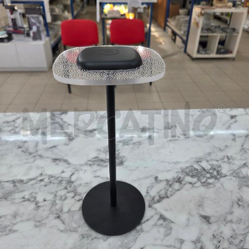 LAMPADA NERA BASE QUADRATA TRASPARENTE DISENGNI ARCHI BIANCHI AIGOSTAR | Mercatino dell'Usato Benevento 1