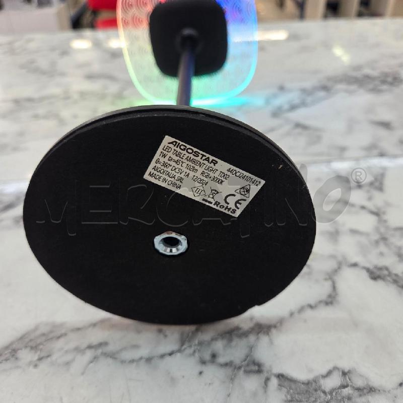 LAMPADA NERA BASE QUADRATA TRASPARENTE DISENGNI ARCHI BIANCHI AIGOSTAR | Mercatino dell'Usato Benevento 3