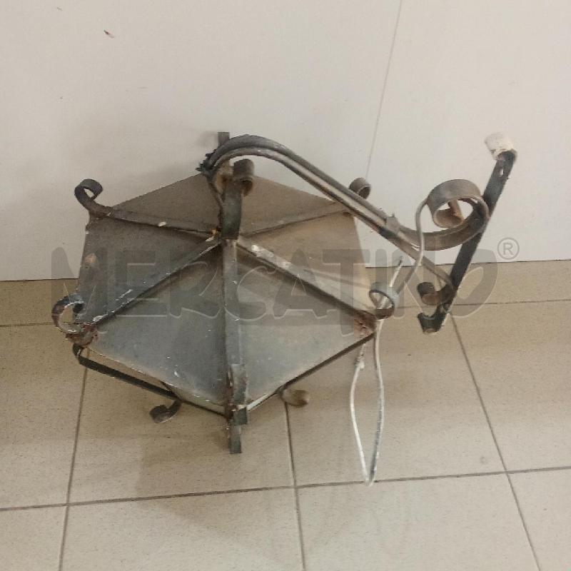 LAMPIONE DA ESTERNO FERRO BATTUTO INS VETRI | Mercatino dell'Usato Benevento 2