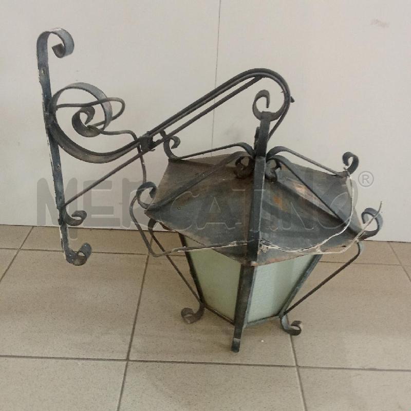 LAMPIONE DA ESTERNO FERRO BATTUTO VETRI | Mercatino dell'Usato Benevento 1