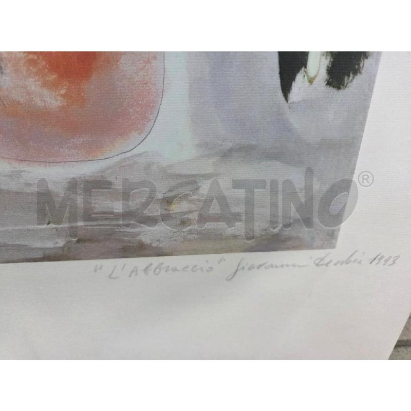 LITOGRAFIA L'ABBRACCIO GIOVANNI 1993 NO VETRO  | Mercatino dell'Usato Benevento 3