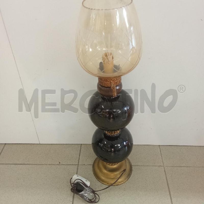 LUME NERO BASE DORATA CALOTTA VETRO  | Mercatino dell'Usato Benevento 1
