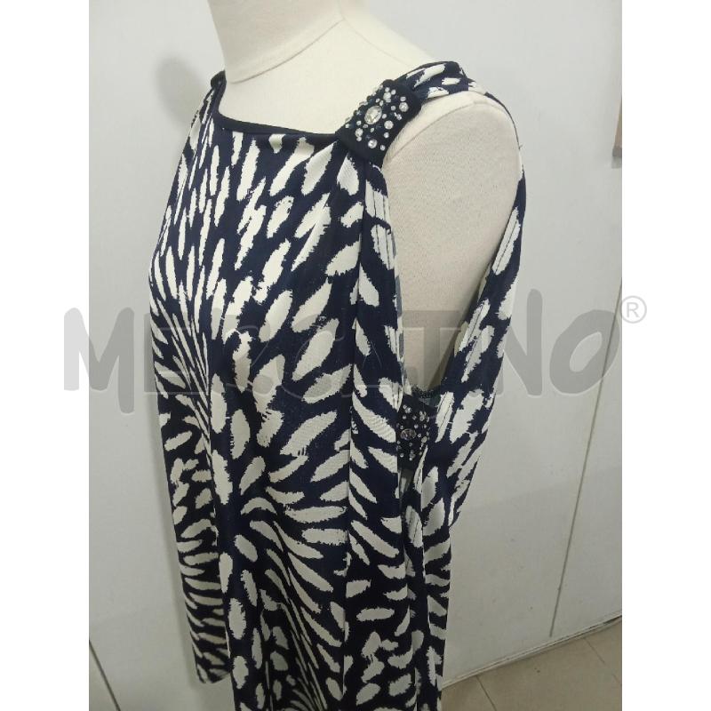 MAGLIA DONNA BIANCA E BLU MANICHE SCOPERTE DETTAGLI MADE IN ITALY | Mercatino dell'Usato Benevento 3