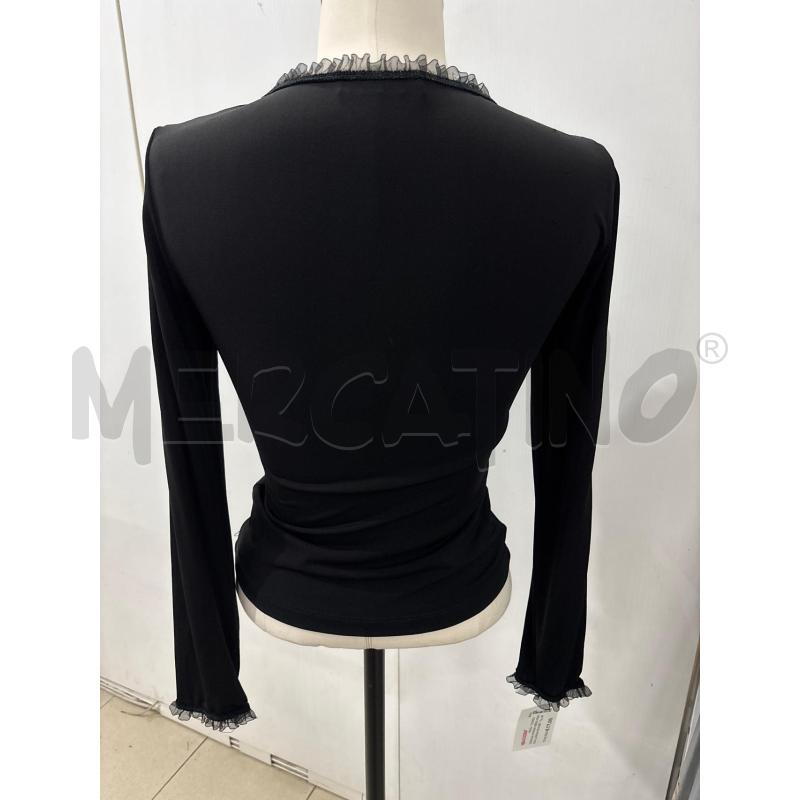 MAGLIA DONNA NERA MANICA LUNGA ROUGE BORDINI CAMOMILLA | Mercatino dell'Usato Benevento 3
