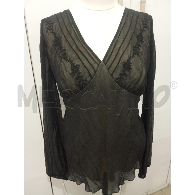 MAGLIA DONNA NERA VELATA SETA JONATHAN MARTIN | Mercatino dell'Usato Benevento 1