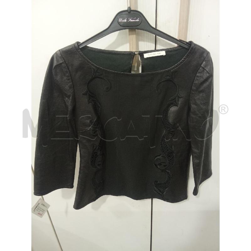 MAGLIA DONNA PATRIZIA PEPE NERA CON RICAMO  | Mercatino dell'Usato Benevento 1