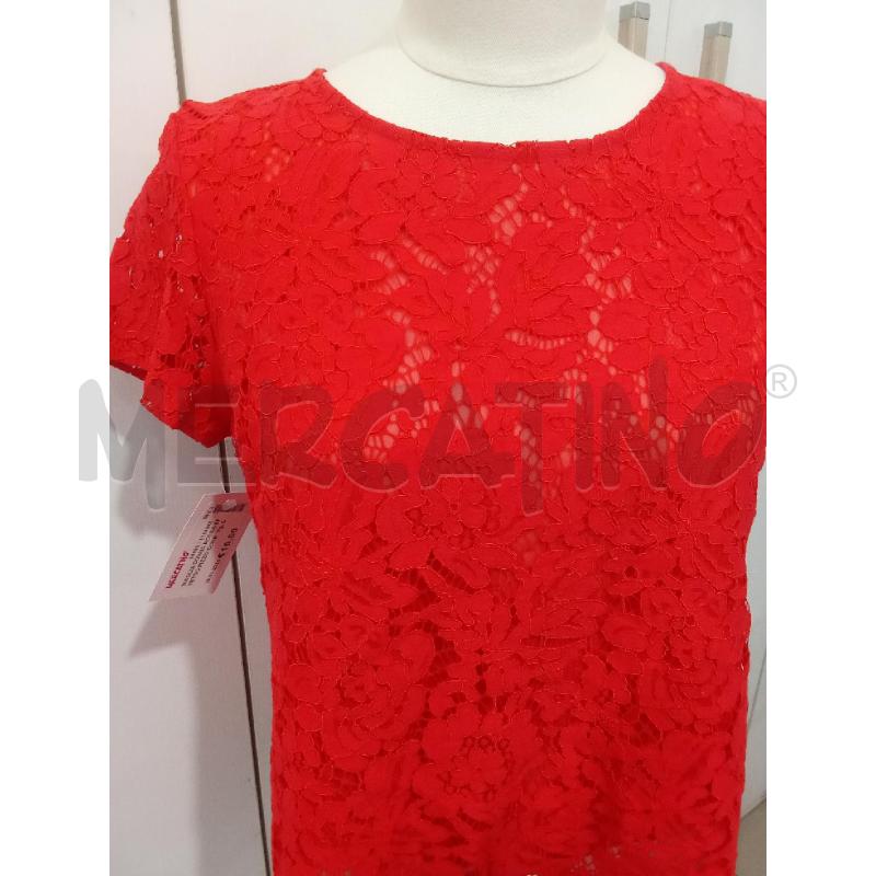 MAGLIA DONNA ROSSA EFFETTO PIZZO CONBIPEL | Mercatino dell'Usato Benevento 2