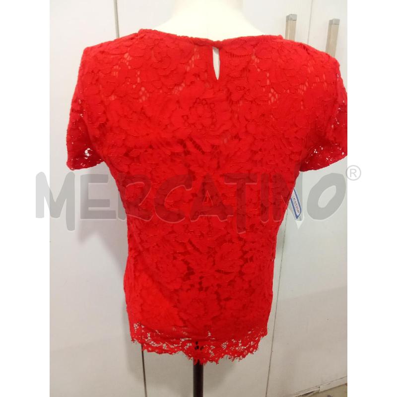 MAGLIA DONNA ROSSA EFFETTO PIZZO CONBIPEL | Mercatino dell'Usato Benevento 3