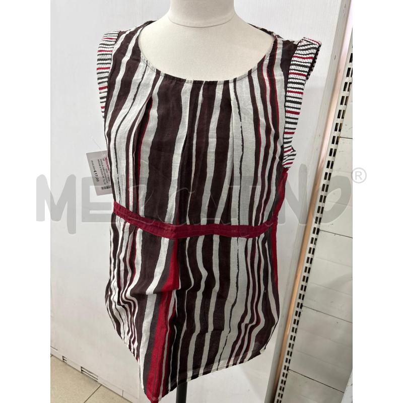 MAGLIA GIRO MANICA MARRONE E ROSSA PENNY BLACK | Mercatino dell'Usato Benevento 1