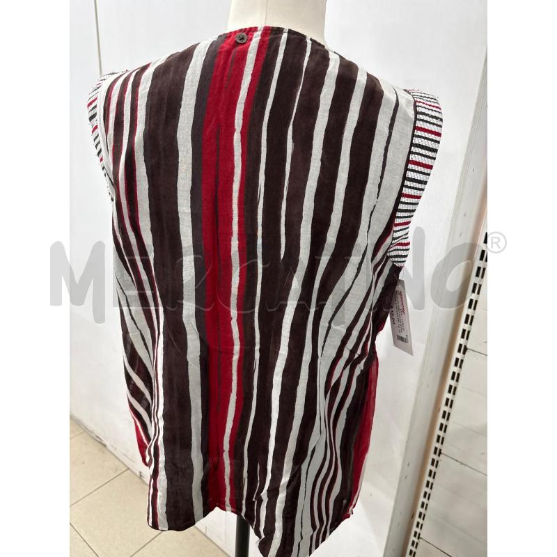 MAGLIA GIRO MANICA MARRONE E ROSSA PENNY BLACK | Mercatino dell'Usato Benevento 2