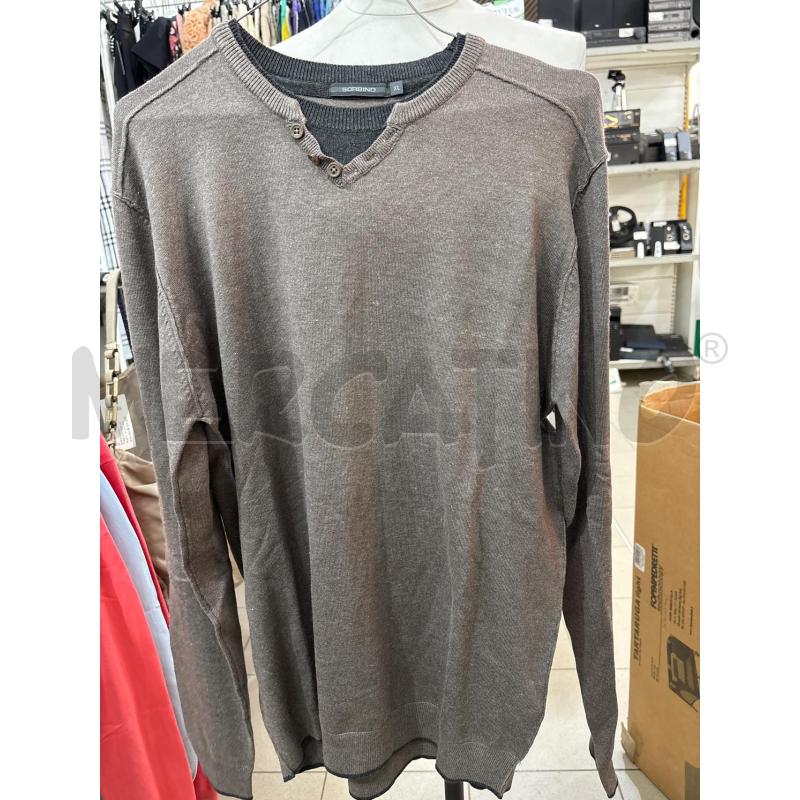 MAGLIA UOMO SORBINO MARRONE BOTTONI AL COLLO | Mercatino dell'Usato Benevento 1