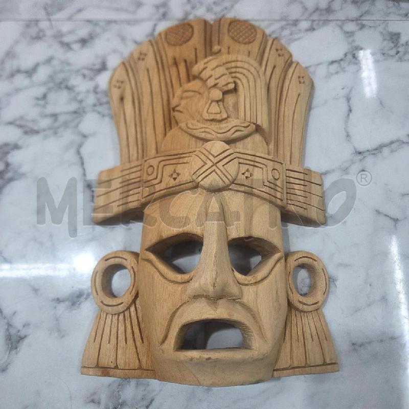 MASCHERA LEGNO MARRONE CHIARO FORI | Mercatino dell'Usato Benevento 1