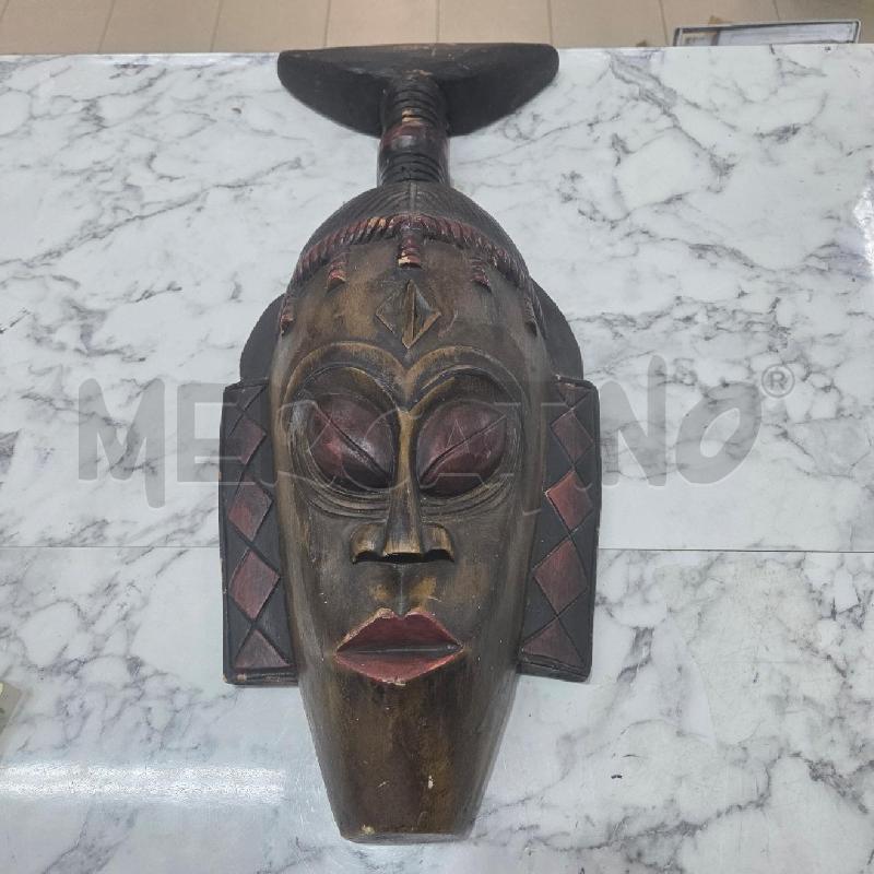 MASCHERA LEGNO STILE ETNICO CAPPELLO  | Mercatino dell'Usato Benevento 1