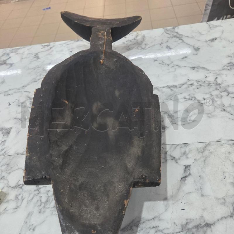 MASCHERA LEGNO STILE ETNICO CAPPELLO  | Mercatino dell'Usato Benevento 4