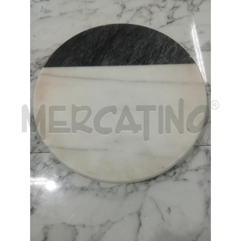 MATTARELLO+VASSOIO GIREVOLE MARMO BIANCO NERO | Mercatino dell'Usato Benevento 3